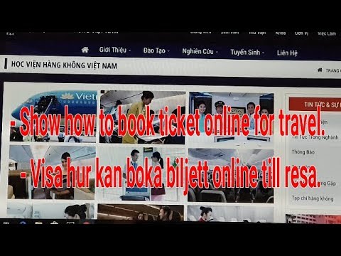 show how to book ticket online for travel .boka biljett online