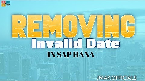 DATS IS VALID Keyword in SAP HANA