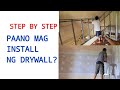 PAANO MAG INSTALL NG DRYWALL? METAL STUDS PARTITION AND GYPSUMBOARD