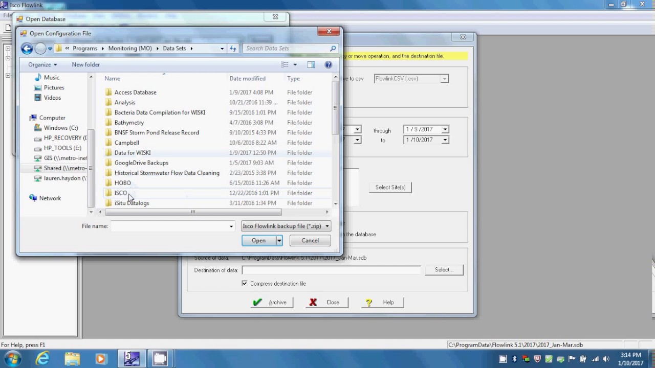 MWMO Flowlink Tutorial: Non Real Time Site Archiving