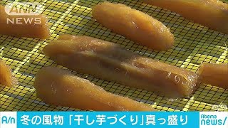 茨城特産の干し芋づくり最盛期　甘味と風味の黄金色(17/12/10)