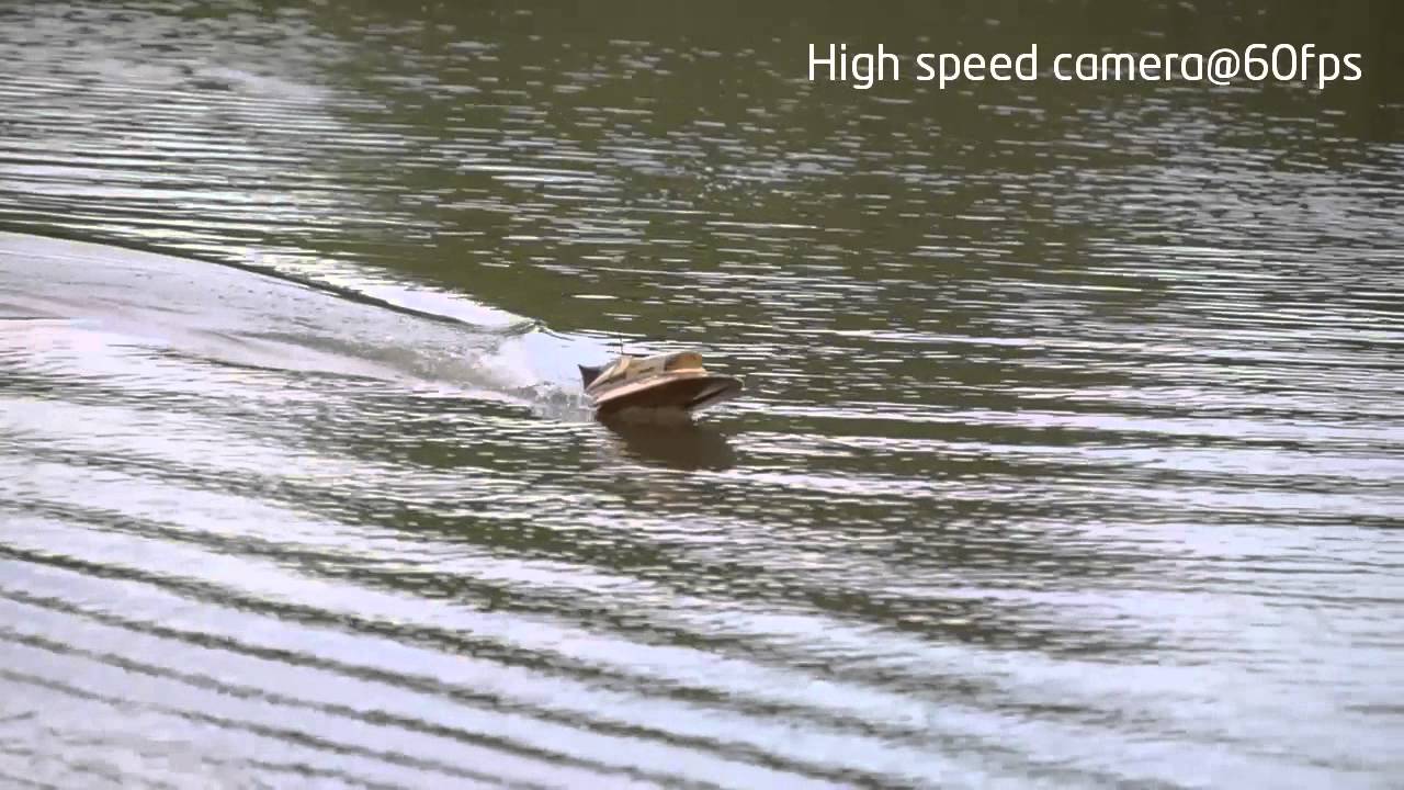 Ferrari Hydroplane RC boat first test -  Open hull from Tantrasway