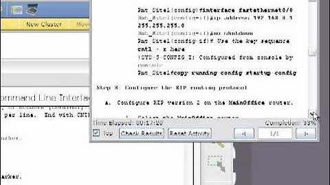 CIS 103: Cisco Packet Tracer 2.3.3 Basic Router Information Using CLI