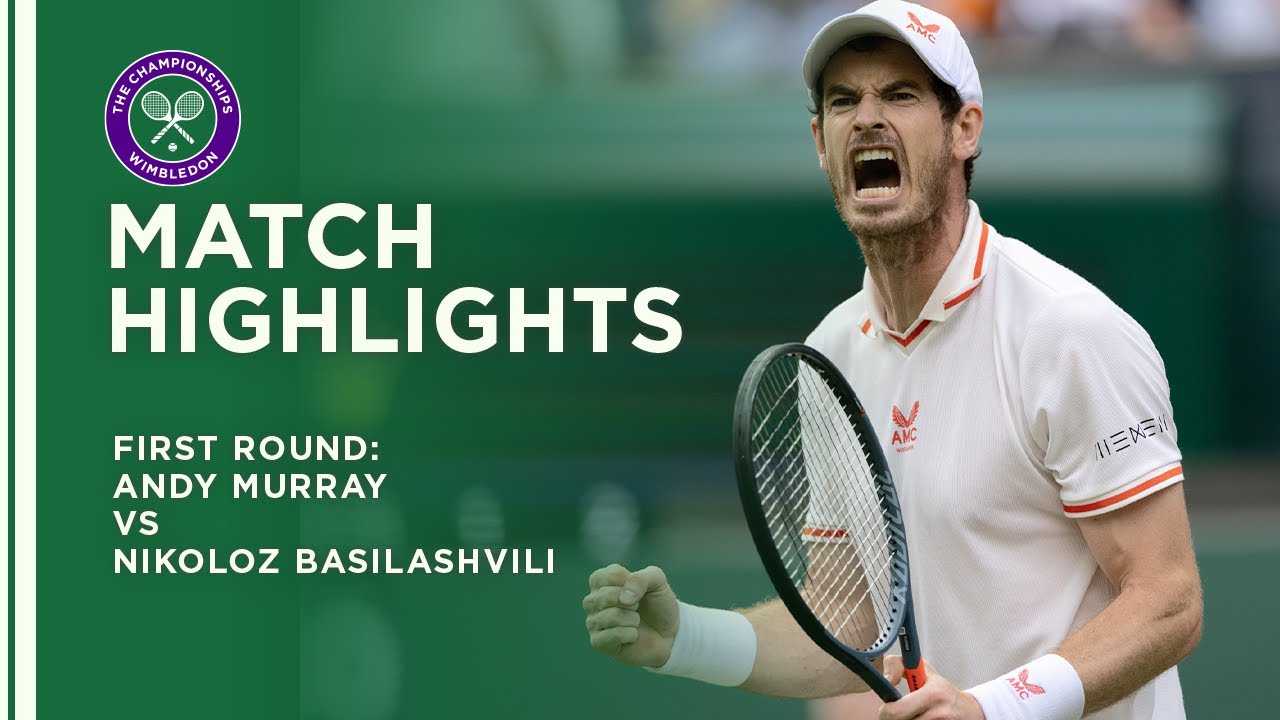 Andy Murray vs Nikoloz Basilashvili First Round Highlights Wimbledon 2021