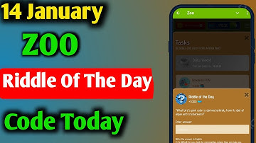 Riddle Of The Day Zoo 14-15 January | Zoo Riddle Of The Day Code | Riddle Of The Day Zoo