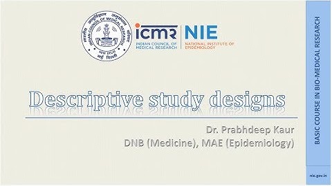 05 Descriptive study designs