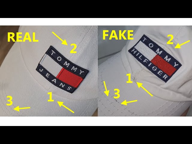 Tommy Hilfiger cap real vs fake. How to spot counterfeit Tommy hats 