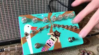 Palthegiraffe “Double Stahlman” combination flanger phaser phase shifter echo pedal