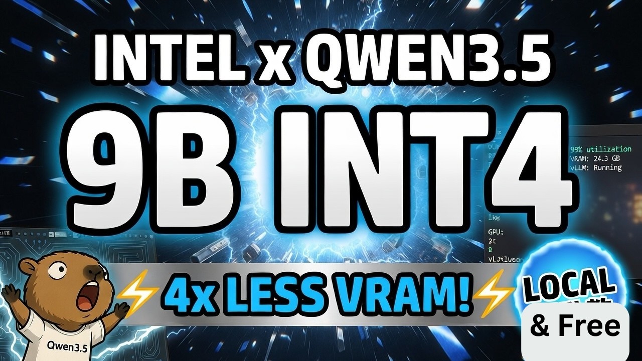Qwen3.5 9B at 4-Bit: Intel's Quantized Model Runs Locally with 4x Less VRAM