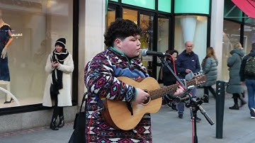 Roe Byrne For The First Time by the Script live Cover from Grafton Street Dublin