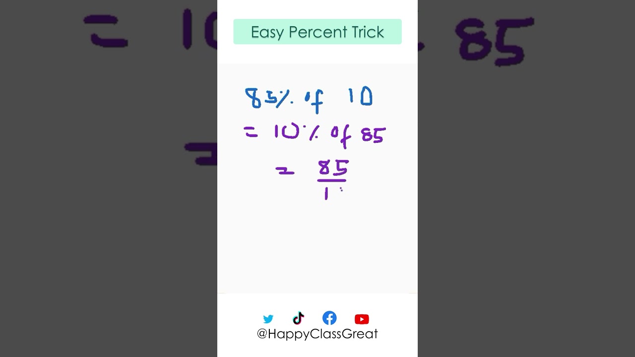 How to find percent of a number fast 