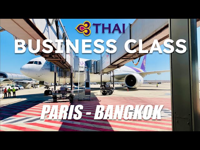 Thai Airways Business Class Paris to Bangkok TG931 B777-300ER class=