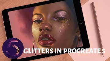 Procreate 5 Glitter Portrait tutorial by Haze Long