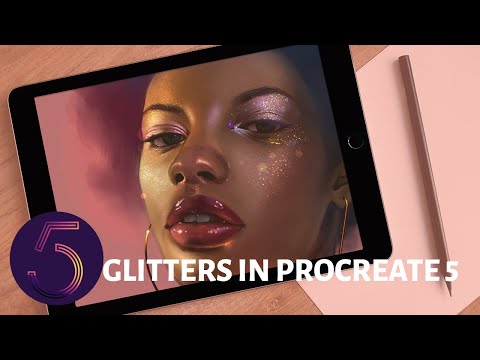 Procreate 5 Glitter Portrait tutorial by Haze Long