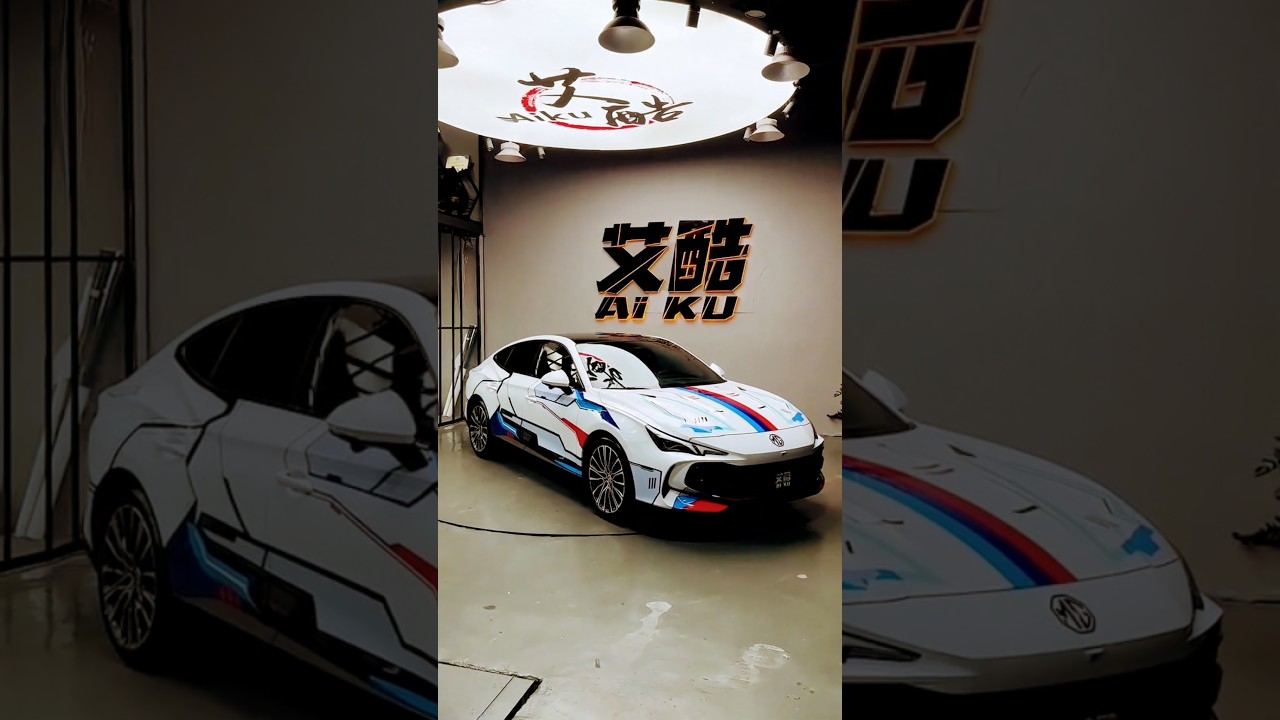 High Tech Car Printed Wrap Modern Look Makeover 