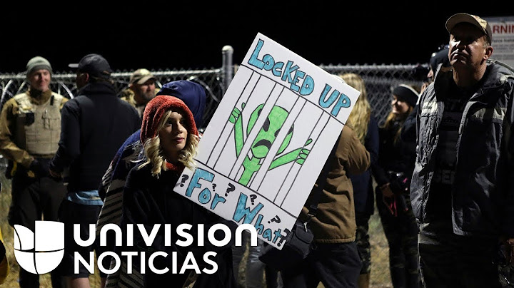 Hundreds of people arrive at Area 51, where there is speculation that there is evidence of extrat...