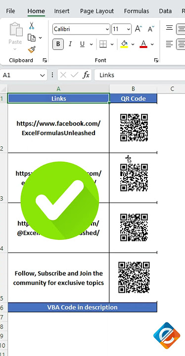 Excel Superpower: Generating QR Codes from Cell Data 📊🔗 #excel #qrcode #inventorymanagement