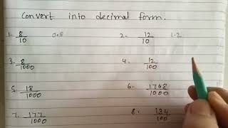 Convert the numbers into decimal form.