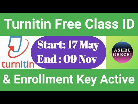 Turnitin Free Class ID and Enrollment Key by Ashru Ghechi 2022