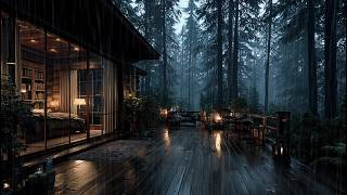 Heavy Rain on deck at Night   Sleep Fast with No Ads And No Interruptions