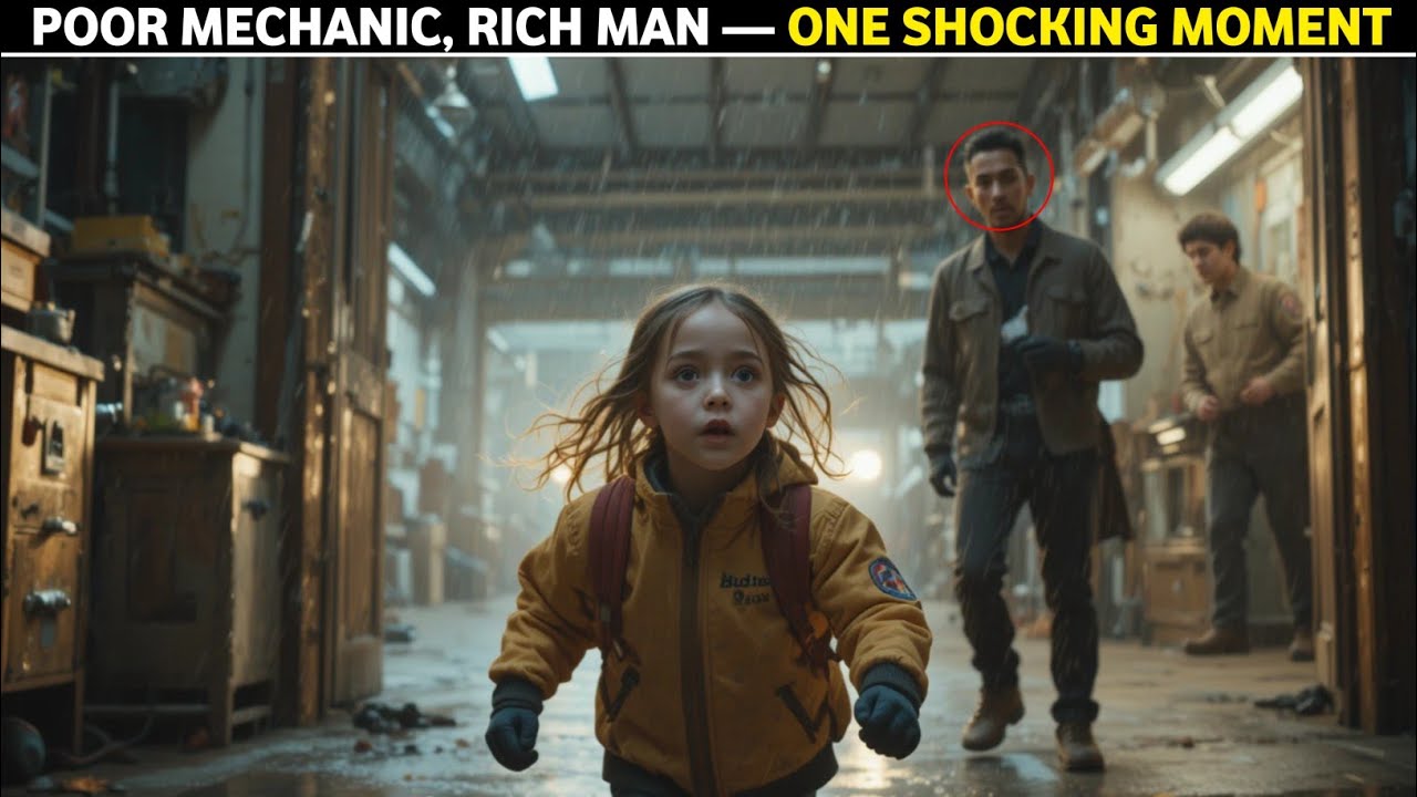 Struggling Mechanic Repairs Billionaire's Car -Shock Comes When Little Girl Runs, Hugs Him as 'Dad