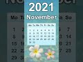 November 2021 Calendar
