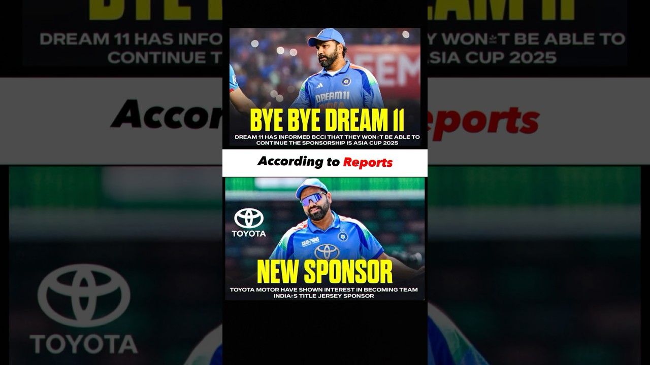 Team India New Jersey Sponsor 2025 😲 | Dream11 OUT, Toyota IN