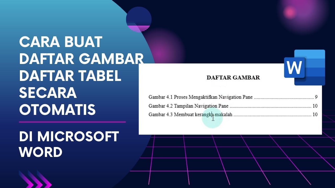 Cara Membuat Daftar Gambar otomatis sesuai bab nya di Microsoft Word # ...