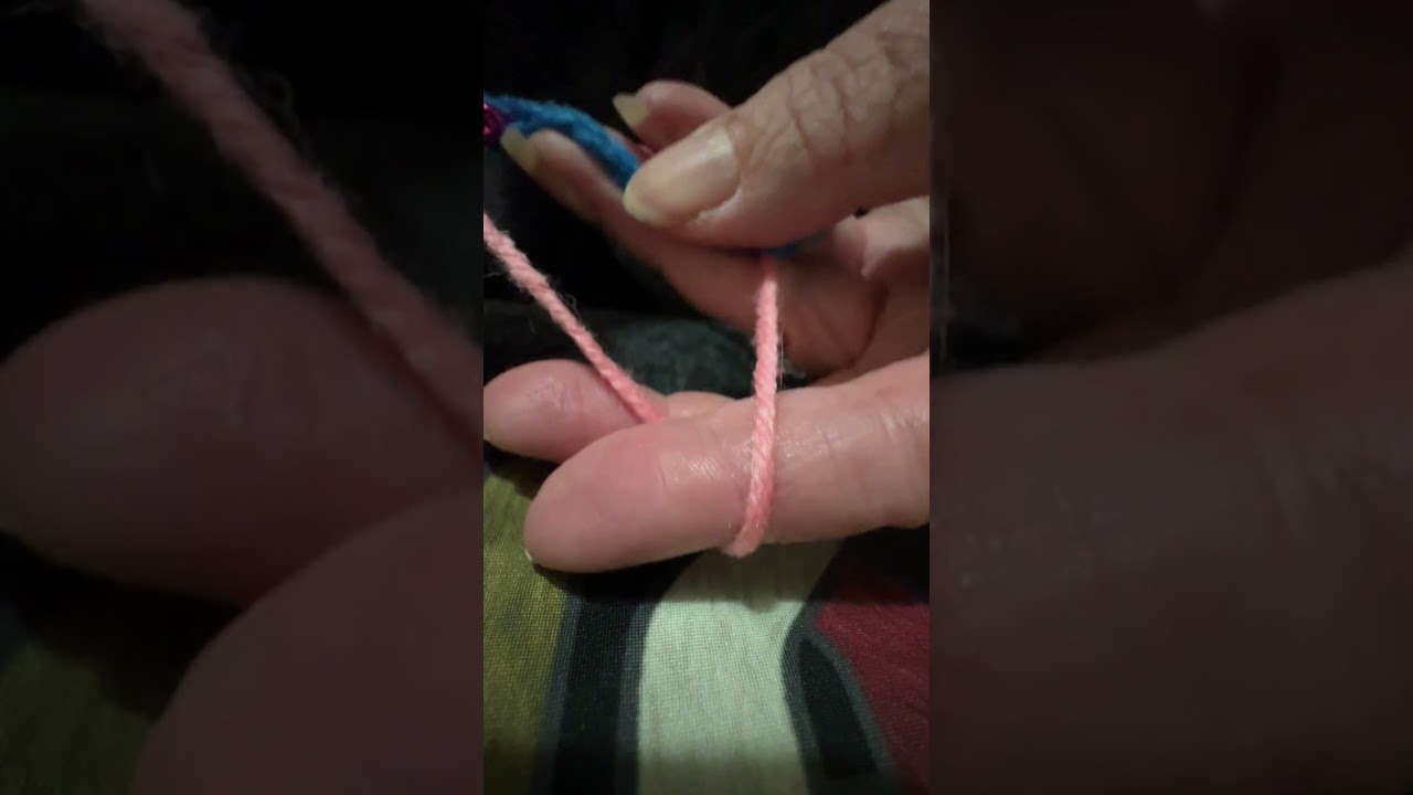 Double crochet. Progress on scarf