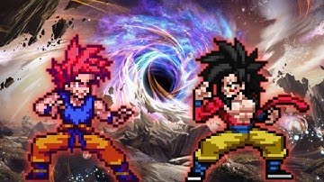 Goku SS God(New) VS Goku SSJ4 in Jump Force Mugen
