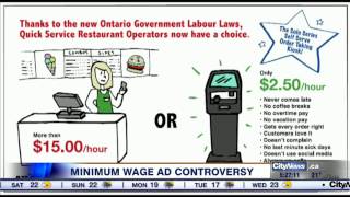 Controversial ad touts benefits of machines over minimum wage workers