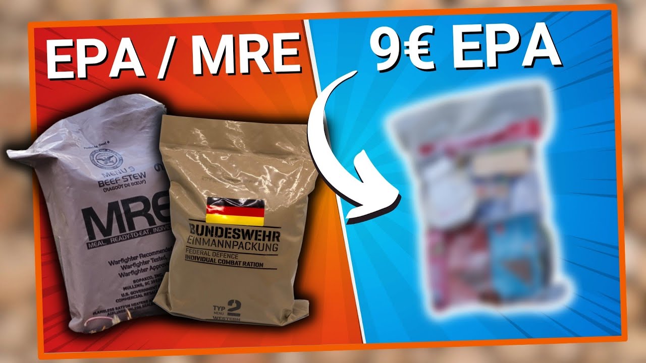 Selbst zusammengestelltes EPA / MRE aus dem Supermarkt: Was bekomme ich für 9 € ?