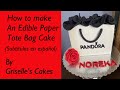 HOW TO MAKE AN EDIBLE TOTE BAG CAKE | TUTORIAL | COMO HACER BOLSA COMESTIBLE | GRISELLE'S CAKES