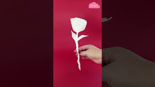 Valentine&#39;s Day Gift Idea | DIY Paper Rose Paper Flower How to Make a Rose with Napkin #Short #Diy