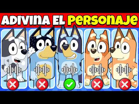 Adivina Los MEJORES Personajes De BLUEY😀❤️Bluey💙Bingo❤️Chilli❤️Bandit🥰❤️Adivina La Voz🎶