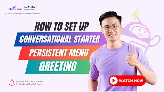 #2 Build ChatGPT AI Chatbots: Set up Greeting, Conversational Starter, Persistent Menu | ChatsHero