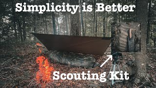 Solo Overnight With a Minimalistic Scouting Kit, Gourmet Meal, Emergency Shelter