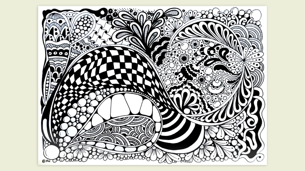 Zentangles for beginners , zentangle patterns tutorial - YouTube