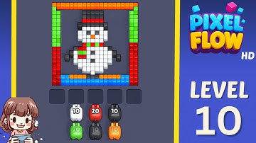 Pixel Flow Level 10 Solution Walkthrough