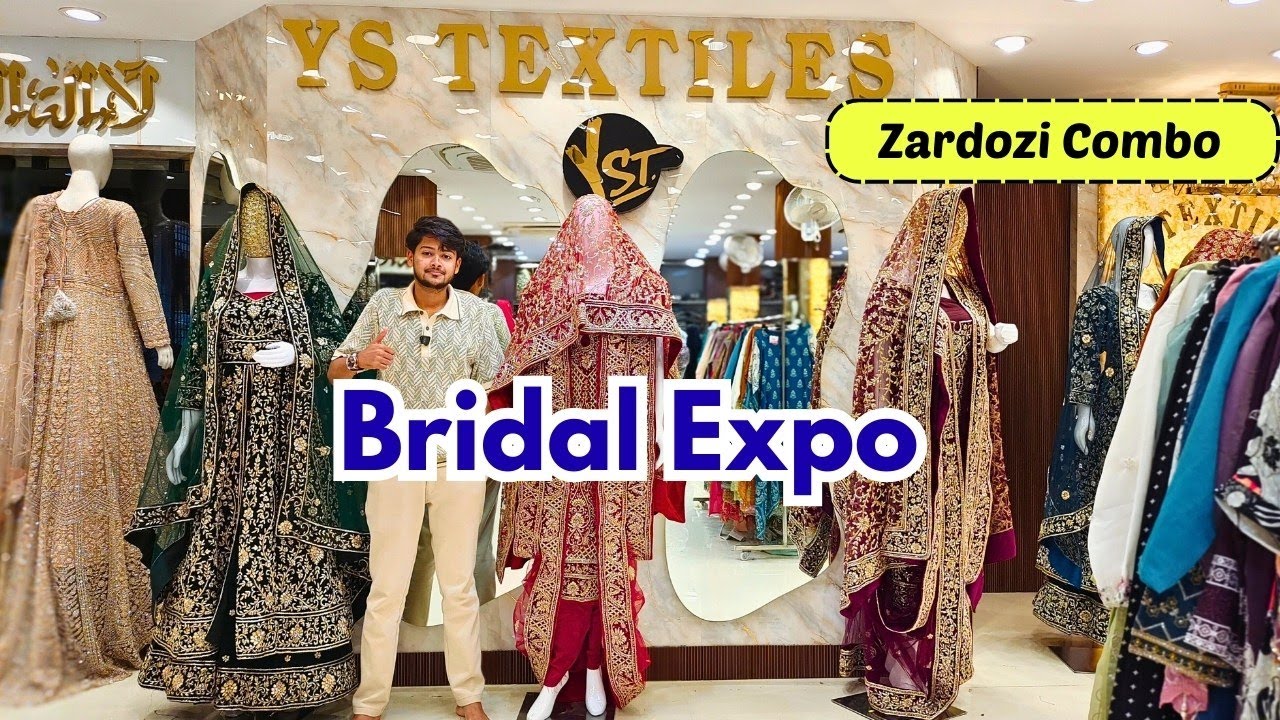 Bridal Expo Zardozi Khada Dupatta Tailcut Sharara Lahenga YS Textiles Hyderabad Shopping