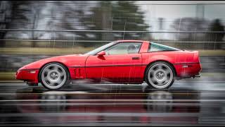 C4 Corvette in the rain