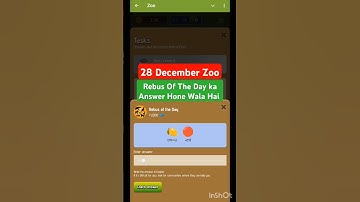 28 December Zoo Rebus Of The Day Ka Code || Zoo Rebus Ka Answer #shorts