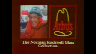 1979 Arby s Norman Rockwell Glasses Commercial