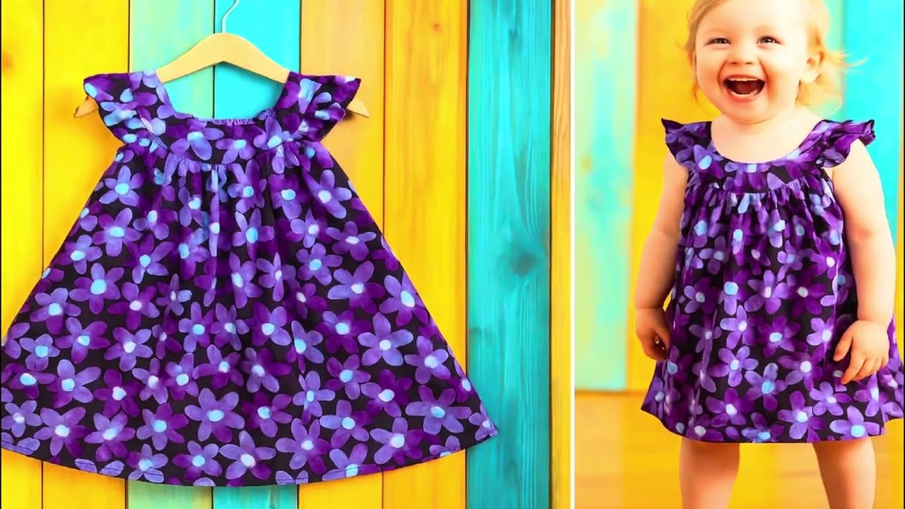 Baby Dress Cutting and Stitching | Easy DIY Baby Frock Design