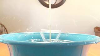 Centrifugal Straw Sprinkler Experiment - How to make a sprinkler with  a straw