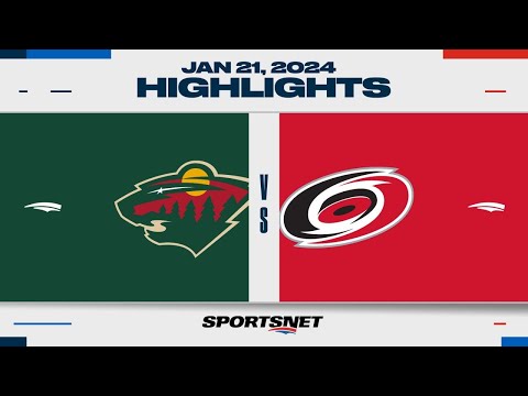 NHL Highlights | Wild vs. Hurricanes - January 21, 2024