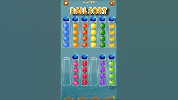 color ball sort wooden puzzle-level 1453 #relaxing #satisfying #gaming