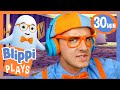 I Ain't Afraid of No Ghosts! 👻 BEST OF BLIPPI PLAYS ROBLOX! 🎮 Gaming Videos for Kids