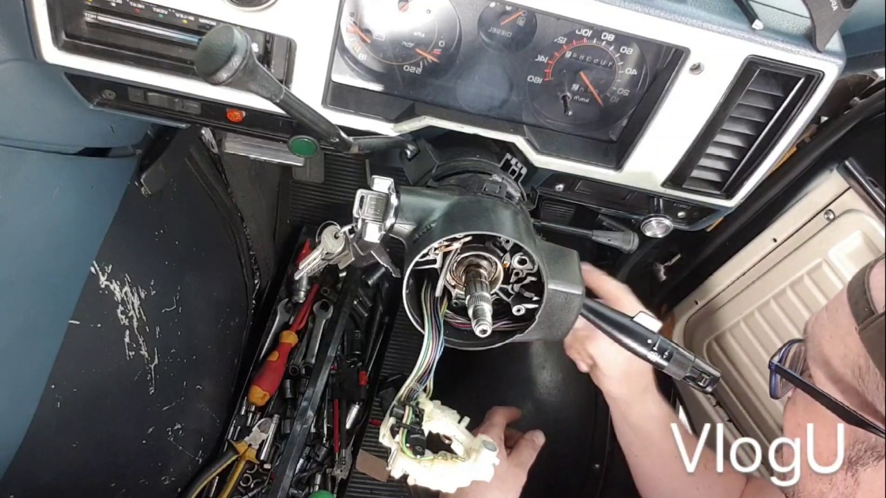Chevy G30 Overlander steering column teardown and highbeam fix YouTube