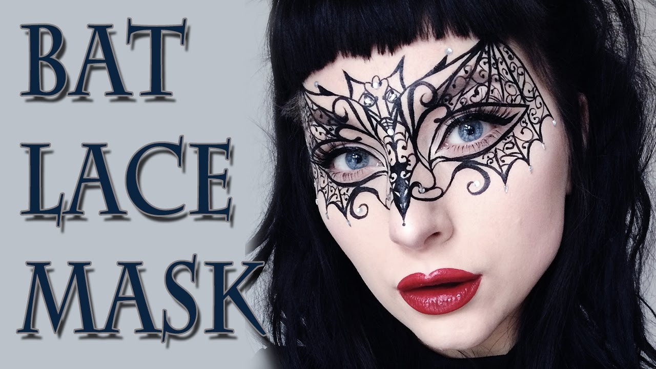 BAT LACE MASK Halloween Makeup Tutorial YouTube